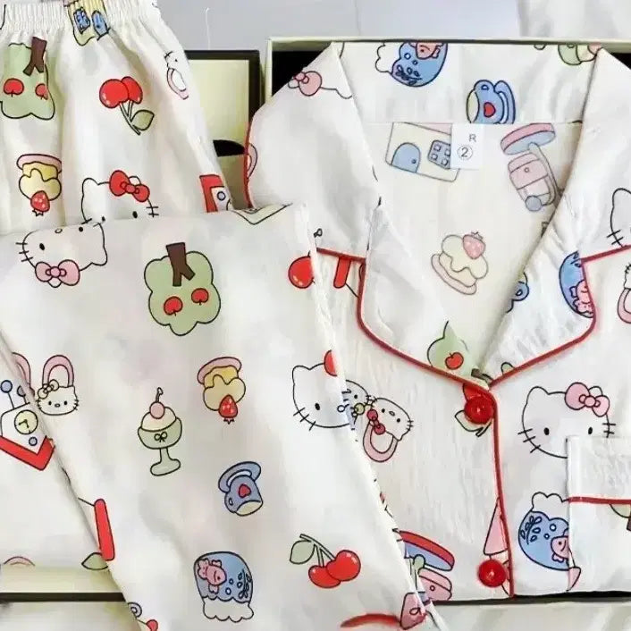 [BUNJANG] Pretty Kitty Pajama Set / 프리티 키티 잠옷세트