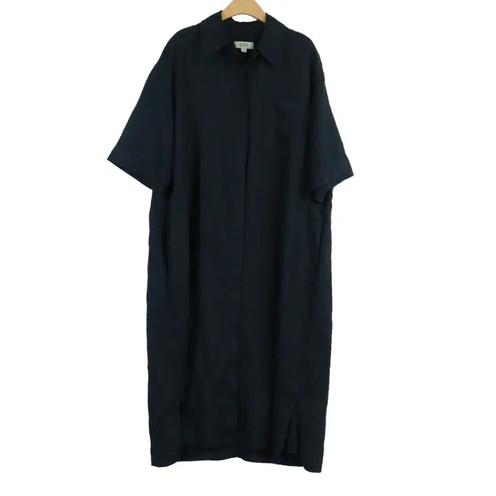 [BUNJANG] COS 100% Linen Shirt Dress Beige Loose Fit Long Dress Size 36 / COS 코스 정품 린넨 100 셔츠 원피스 36 루즈핏 롱원피스