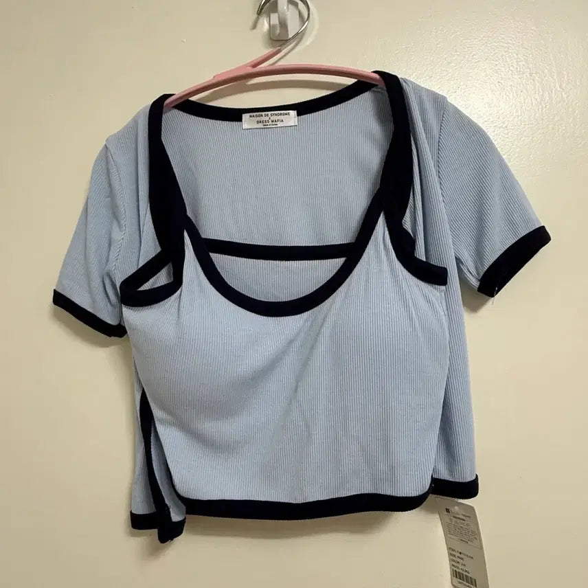 [BUNJANG] Sleeveless Cardigan Set (Blue, White) / (2개 세트 일괄 금액) 나시 가디건 세트(블루, 화이트)