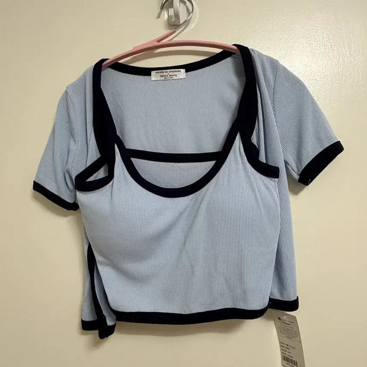 [BUNJANG] Sleeveless Cardigan Set (Blue, White) / (2개 세트 일괄 금액) 나시 가디건 세트(블루, 화이트)
