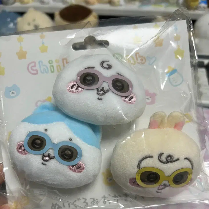 [BUNJANG] Chiikawa Baby Okawo Badge Set / 치이카와 베이비 오카오 뱃지 치이카와 하치와레 우사기 세트