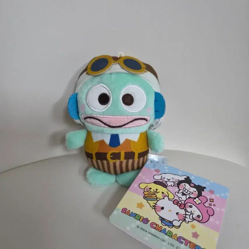 [BUNJANG] Sanrio Hangyodon Pilot Plush Keychain / 산리오 한교동 파일럿 인형 키링
