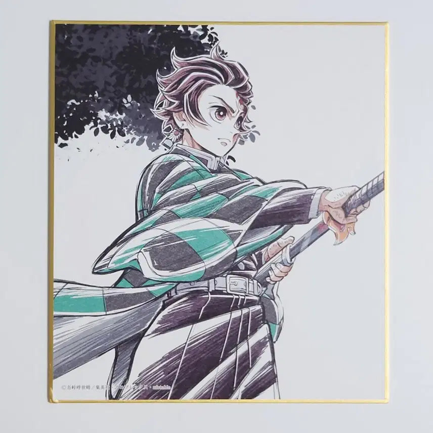 [BUNJANG] Demon Slayer: Mugen Train Arc Kyojuro Rengoku &amp; Tanjiro Kamado Random Shikishi Board Tanjiro / 귀멸의 칼날 무한열차편 렌고쿠&amp;탄지로 랜덤 색지 탄지로