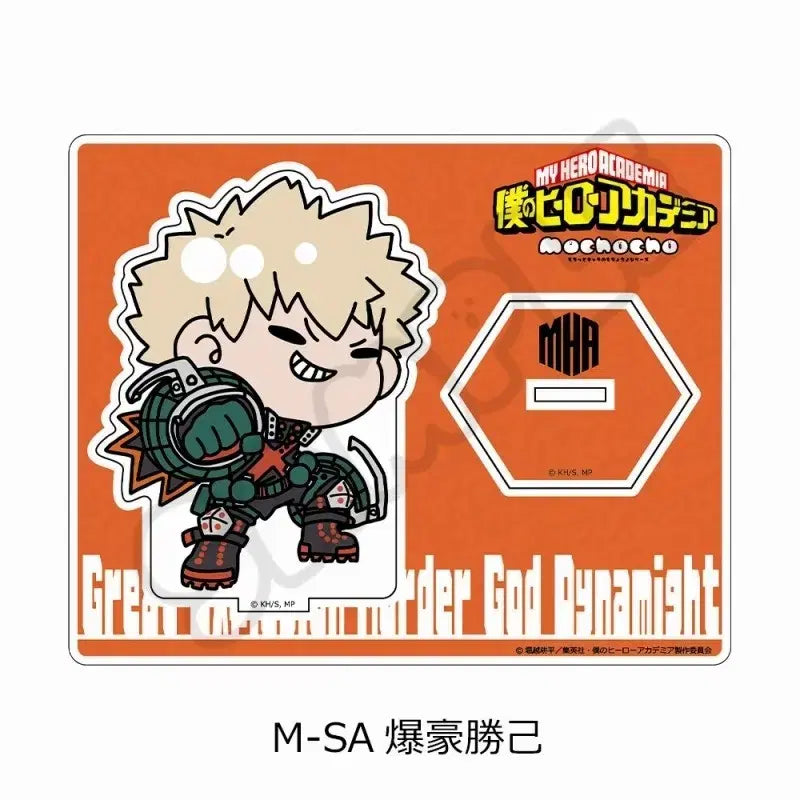 [BUNJANG] My Hero Academia Bakugo Mochocho Acrylic Stand &amp; Leather Badge Bundle Set / 나의 히어로 아카데미아 바쿠고 mochocho 아크릴, 가죽 배지 일괄