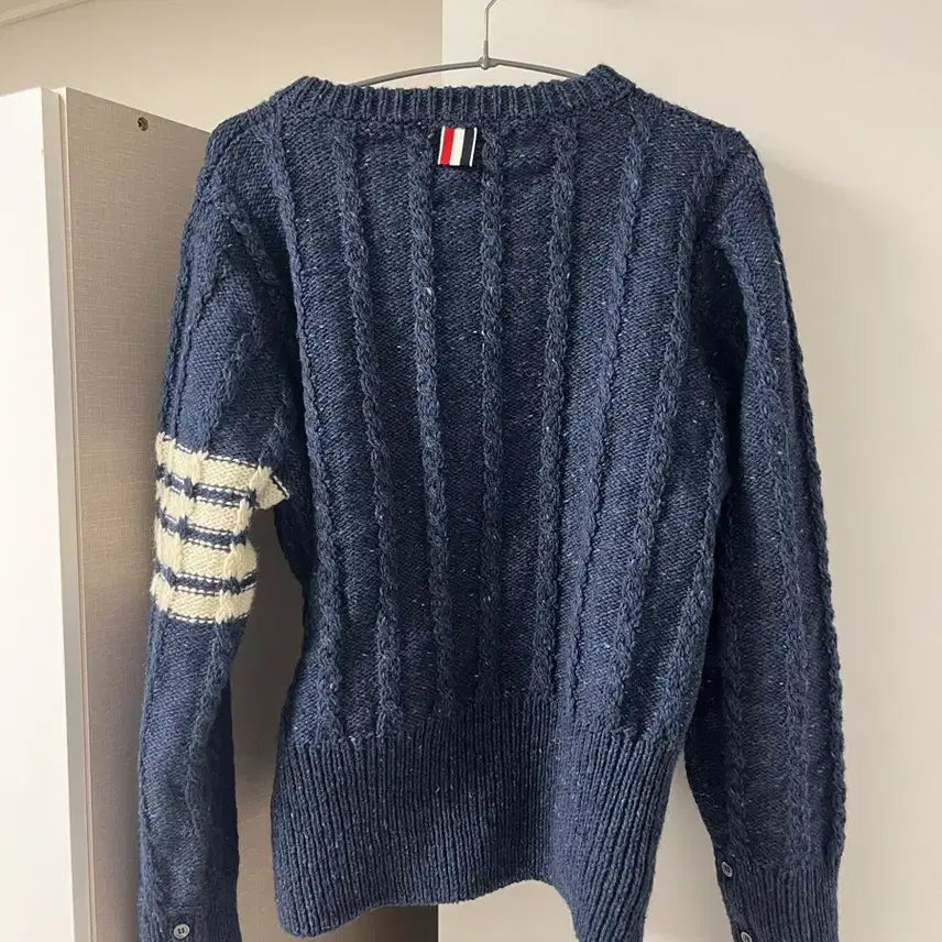 [BUNJANG] Thom Browne Navy Donegal Knit Size 3 / 톰브라운 네이비 도네갈 니트/ 사이즈3