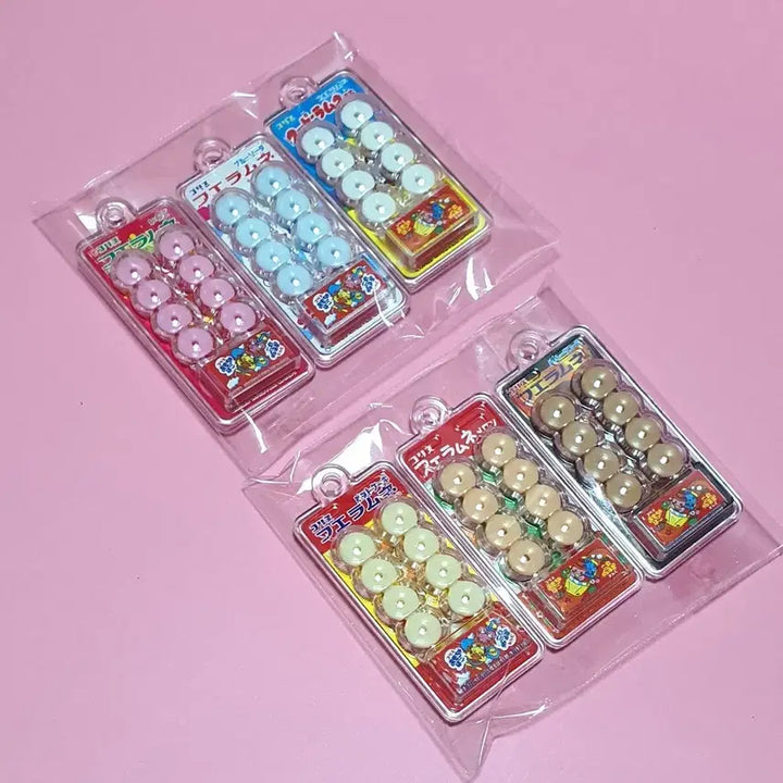 [BUNJANG] Hooera Ramune Mini Gacha Keyring Figure Set (6 Types, Includes Rare) / 후에라무네 레어포함 미니 가챠 키링 피규어 6종셋트
