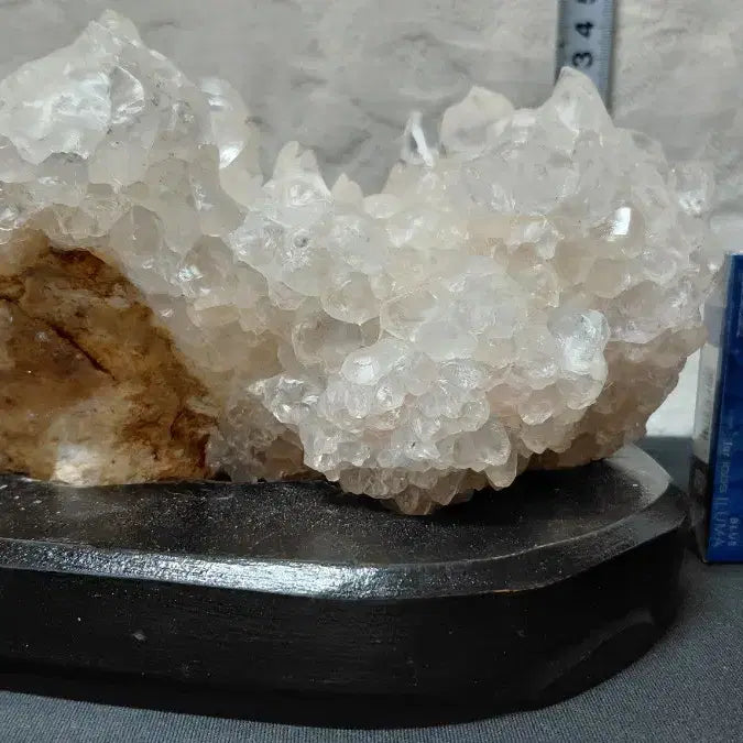 [BUNJANG] Natural Stalactite White Crystal Cluster with Stand / 천연원석 종유석백수정 결정 좌대포함