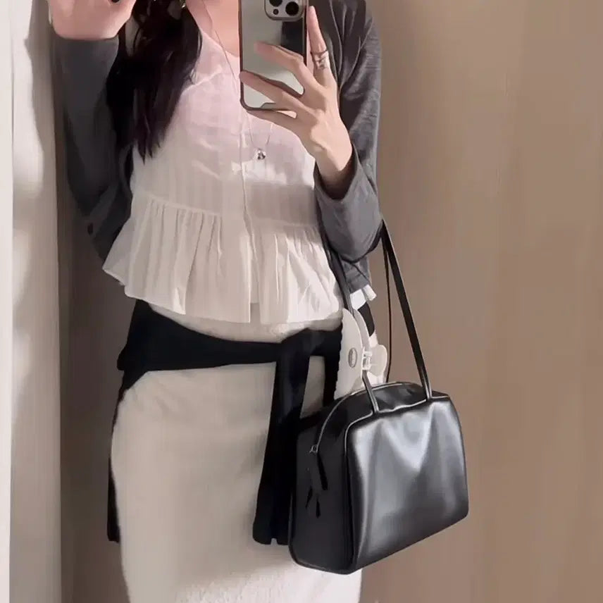 [BUNJANG] So Bold Charcoal Cardigan Set / 차콜가디건세트 쏘볼드