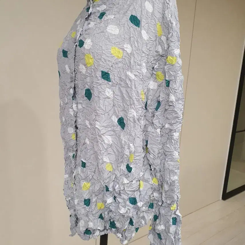 [BUNJANG] Wrinkled Shirt Jacket Grey One Size / 주름 셔츠 자켓 회색 프리사이즈