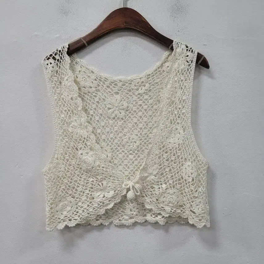[BUNJANG] Porsche Knit Vest Ivory / 코르쉐 조끼