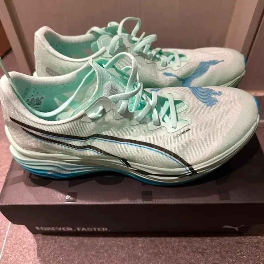 [BUNJANG] Puma Deviate Nitro Elite 3 Mint Running Shoes (275mm) / 푸마 디비에이트 나이트로 엘리트 3 민트 275