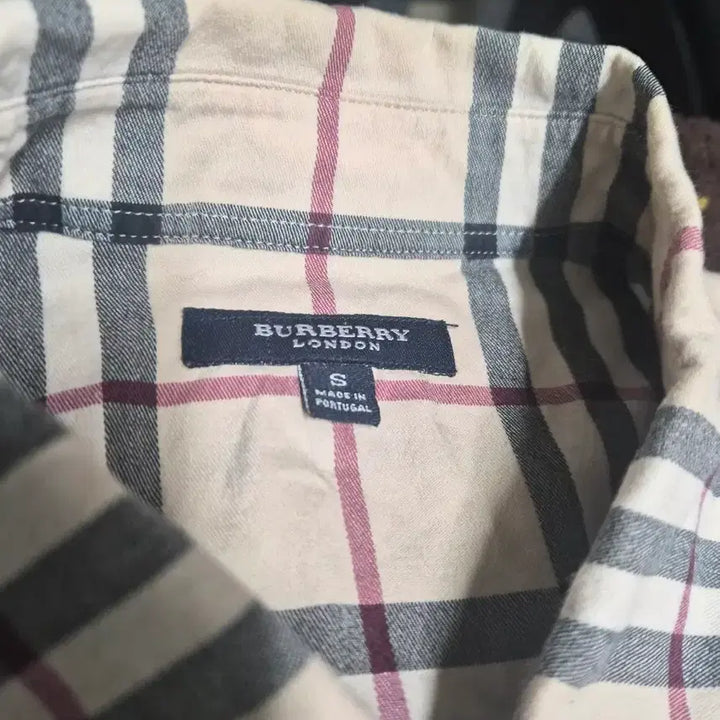 [BUNJANG] Burberry Check 7-Sleeve Shirt / 버버리 체크 7부 셔츠