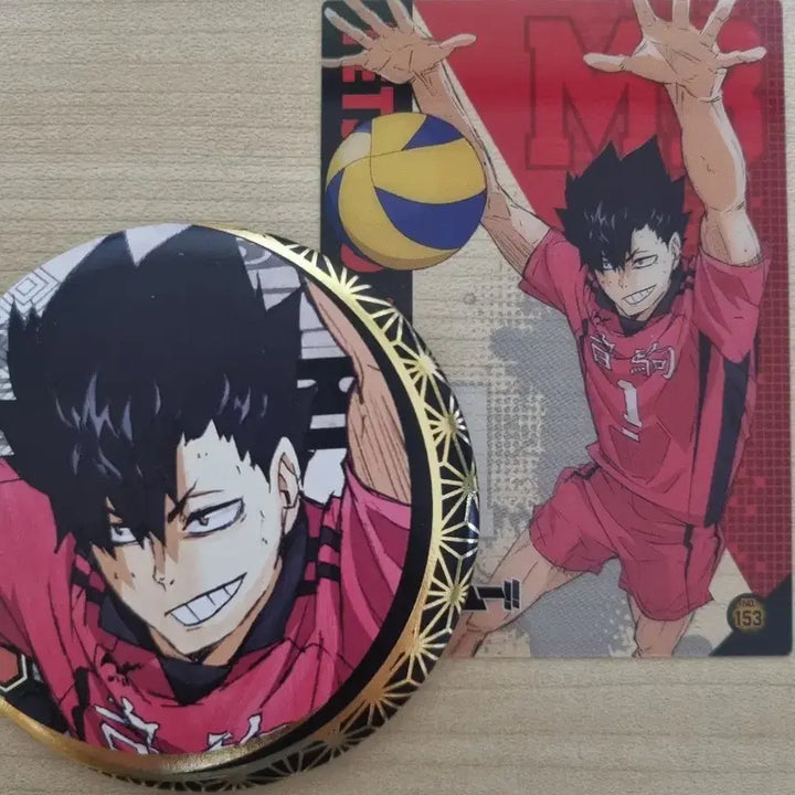 [BUNJANG] Haikyuu!! Kuroo Tetsurou Can Badge &amp; Card Bundle Set / 일괄 하이큐 쿠로오 캔뱃지,카드