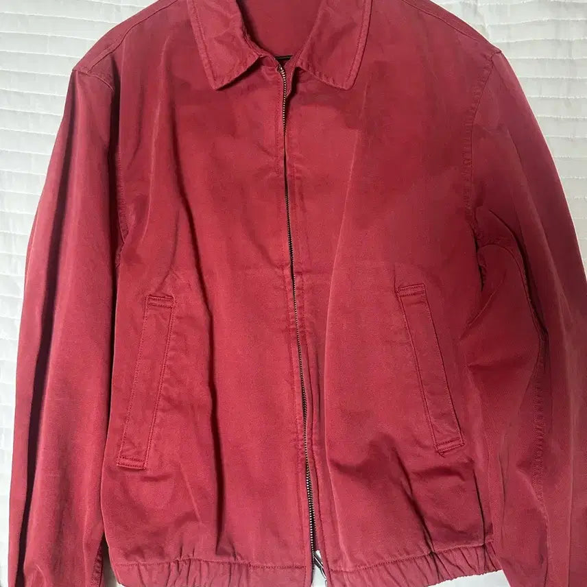 [BUNJANG] Zara Washed Cotton Regular Fit Jacket Red (M) / 자라 레귤러 핏 워싱 코튼 재킷 레드 m사이즈 팝니다