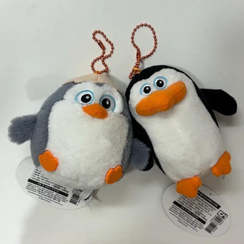 [BUNJANG] Madagascar Penguins (Skipper, Private) Plush Keychain Bundle Set (New) / 일괄 마다가스카의 펭귄 (스키퍼, 프라이빗) 인형 키링 정 품 (새상품)