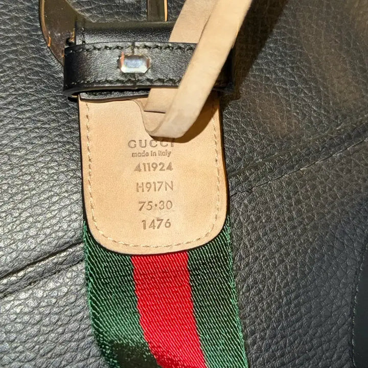 [BUNJANG] Gucci Web Interlocking G Buckle Belt Silver 75-30 / [정품] 구찌 웹 인터로킹 G 버클 벨트 (실버/75-30)