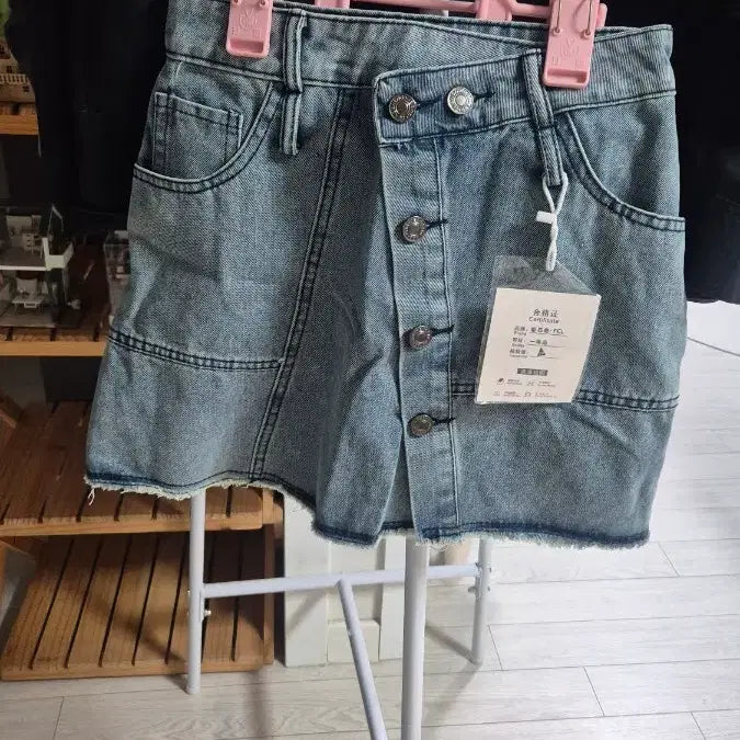 [BUNJANG] Blue Denim Mini Skirt / 새상품-청 데님 미니스커트