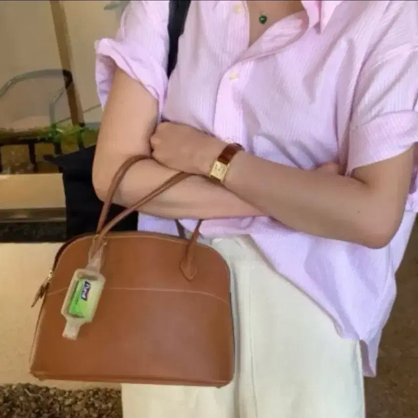 [BUNJANG] MONE Pink Stripe Shirt / 새상품)모네 MONE 핑크 스트라이프 셔츠