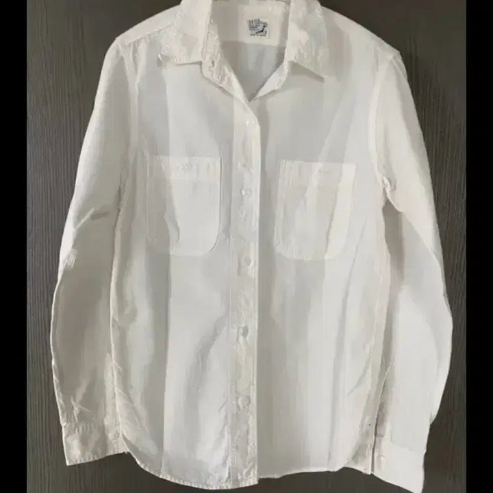 [BUNJANG] OrSlow White Chambray Shirt Size 2 / 오어슬로우 화이트 샴브레이 2