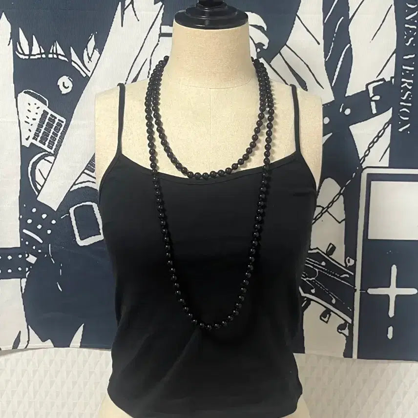 [BUNJANG] Plain Black Sleeveless Tank Top / 무지 블랙 나시