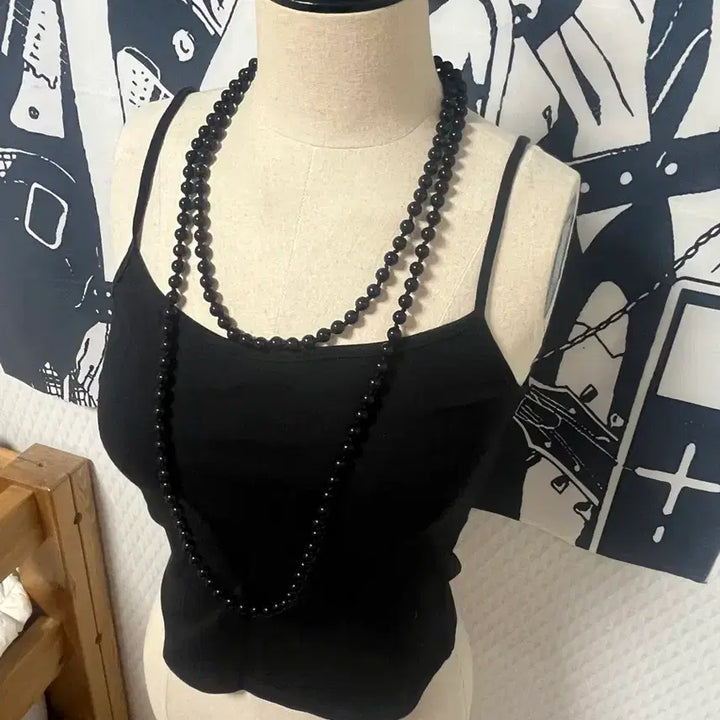 [BUNJANG] Plain Black Sleeveless Tank Top / 무지 블랙 나시