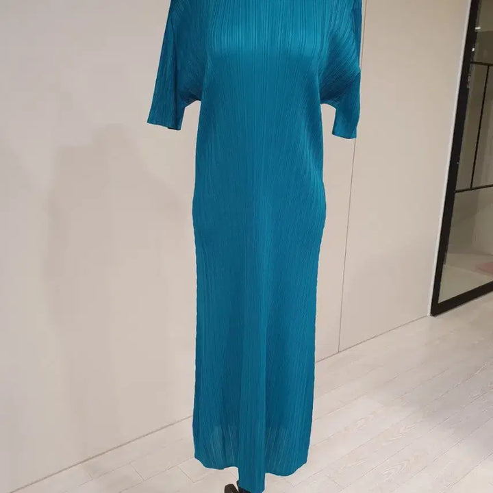 [BUNJANG] Pleated Long Dress Emerald / 플리츠 롱 원피스 에메랄드
