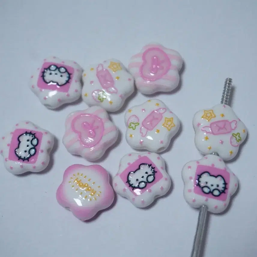 [BUNJANG] DIY Flower Shaped Kitschy Cute Beads / DIY 꽃모양 키치 귀요미 비즈