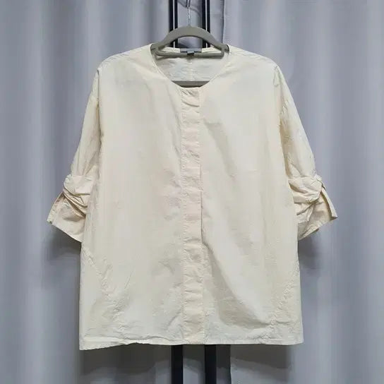 [BUNJANG] COS Cotton Ribbon Slit Blouse / COS 코스 바스락 코튼 리본 트임 블라우스