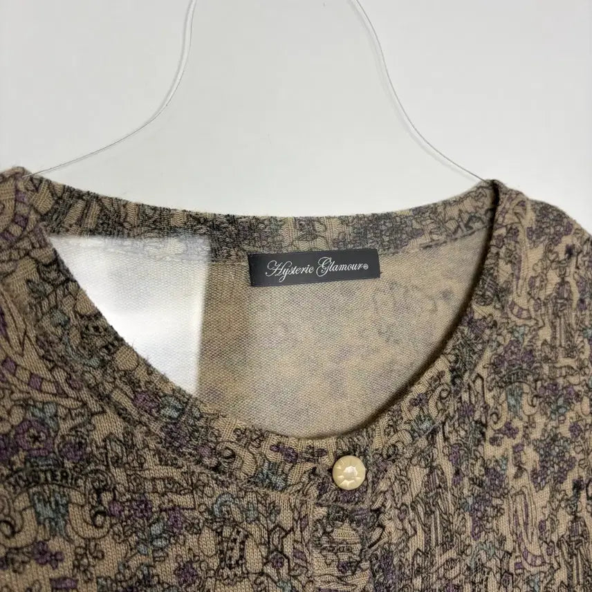 [BUNJANG] Hysteric Glamour Pattern Knit Cardigan / 히스테릭글래머 패턴 니트 가디건