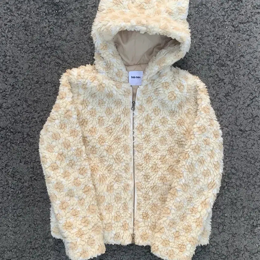 [BUNJANG] Ne-net "Bear Dot" Fleece Jacket (Ivory) / Ne-net 네넷 곰돌이 도트 플리스 (ivory)