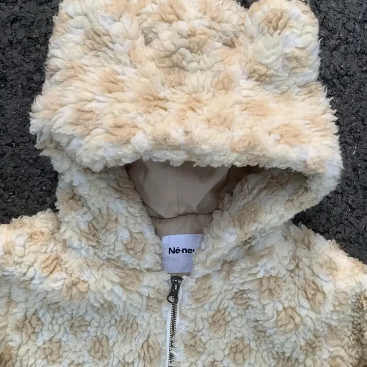 [BUNJANG] Ne-net "Bear Dot" Fleece Jacket (Ivory) / Ne-net 네넷 곰돌이 도트 플리스 (ivory)