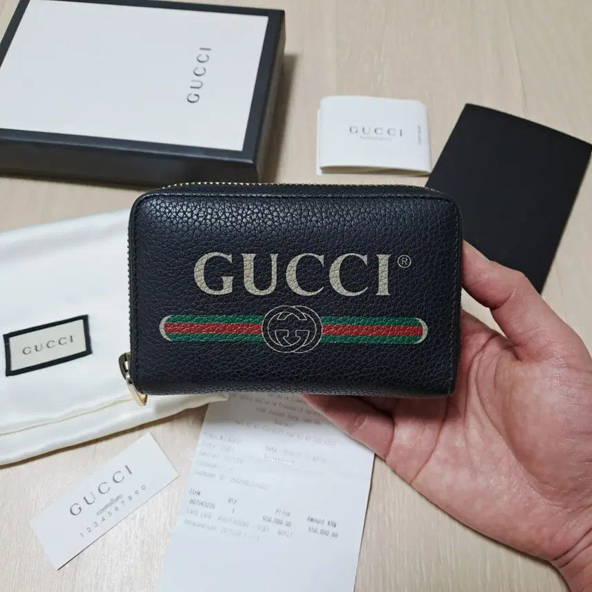 [BUNJANG] Gucci Big Logo Zip Wallet / [영수증풀세트/정품] 구찌 빅로고 지퍼지갑