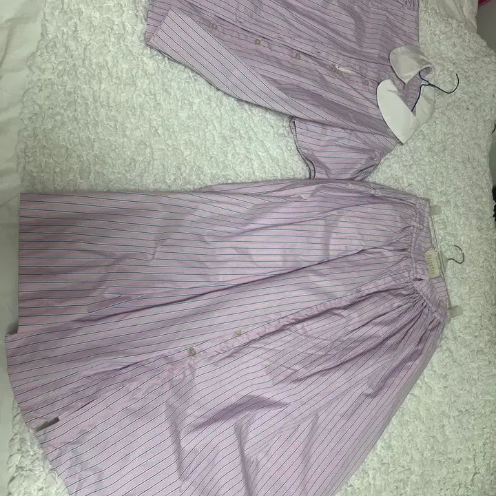 [BUNJANG] Fleta Stripe Pink Setup / 플레따 스트라이프 핑크 셋업