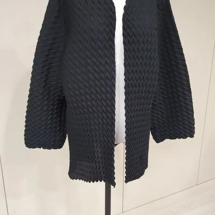 [BUNJANG] Black Pleated Jacket / 블랙 플리츠 주름 자켓