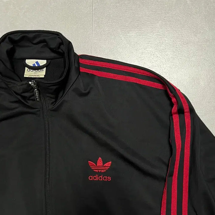 [BUNJANG] Adidas 90s Firebird Track Top Jersey / [100/L] 90s 대장급 아디다스 파이어버드 검빨 트랙탑 져지 트레이