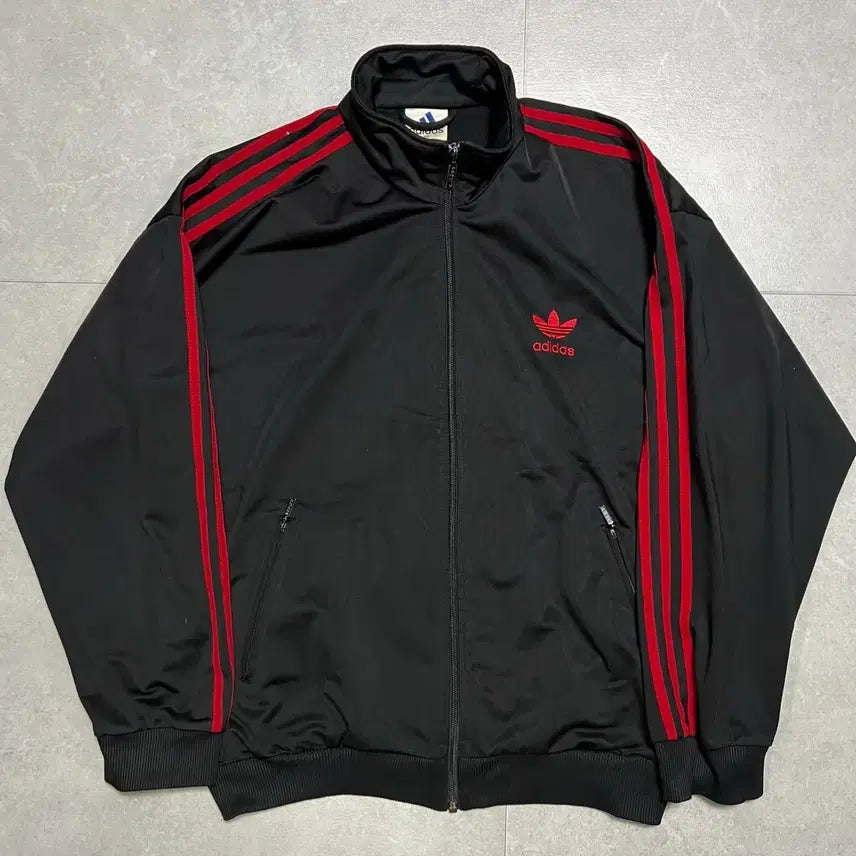 [BUNJANG] Adidas 90s Firebird Track Top Jersey / [100/L] 90s 대장급 아디다스 파이어버드 검빨 트랙탑 져지 트레이