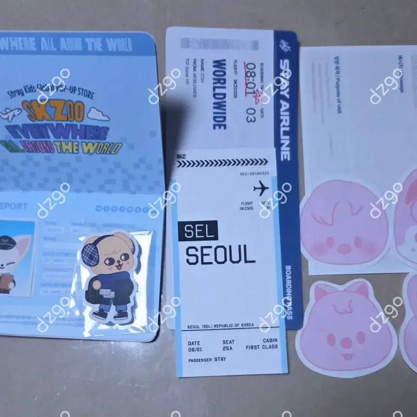 [BUNJANG] Stray Kids SKZOO Passport Set / StrayKids SKZOO Popup store PASSPORT SET