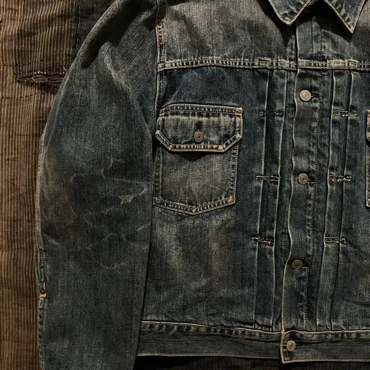 [BUNJANG] RRL 2nd Gen Blanket Selvedge Denim Jacket / 00s 빈티지 더블알엘 RRL 2세대 블랭킷 셀비지 데님 자켓