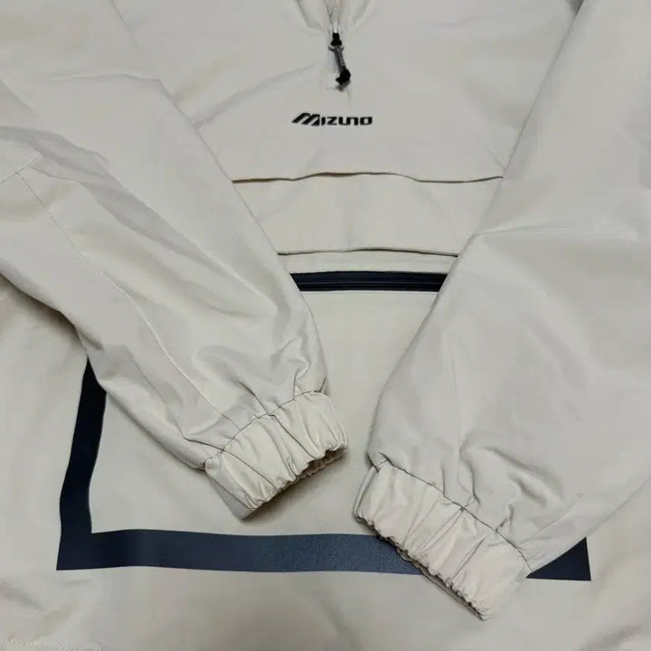 [BUNJANG] Mizuno Anorak Windbreaker Beige / 미즈노 아노락 바람막이 베이지