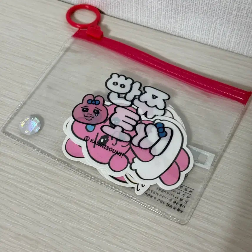[BUNJANG] Pantsu Usagi Sticker Pack + Pouch Set / 빤쮸토끼 오빤쮸우사기 스티커 + 파우치 세트