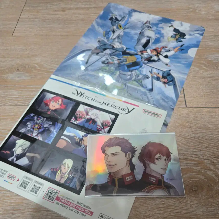 [BUNJANG] Mobile Suit Gundam: The Witch from Mercury Stickers &amp; Hathaway Illustration Card / 기동전사 건담 수성의 마녀 스티커, 파일  &amp;하사웨이 일러스트 카드