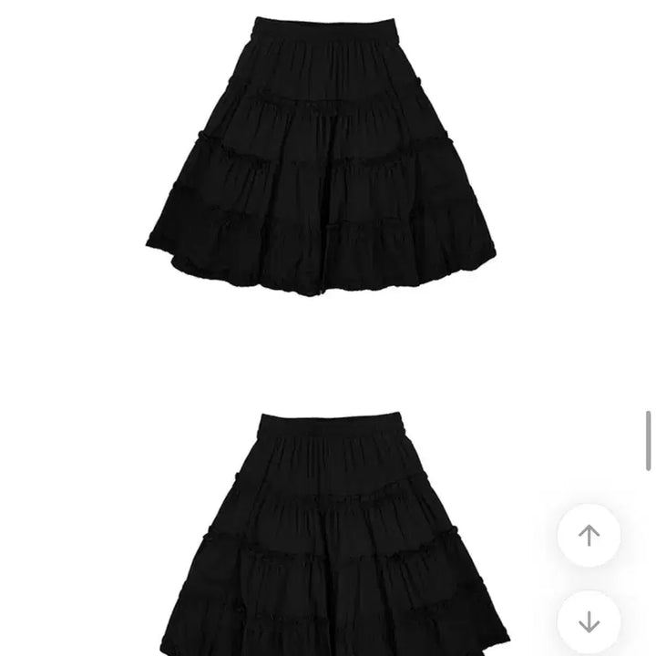 [BUNJANG] Frill Tiered Skirt Black / 프릴 캉캉 스커트 블랙