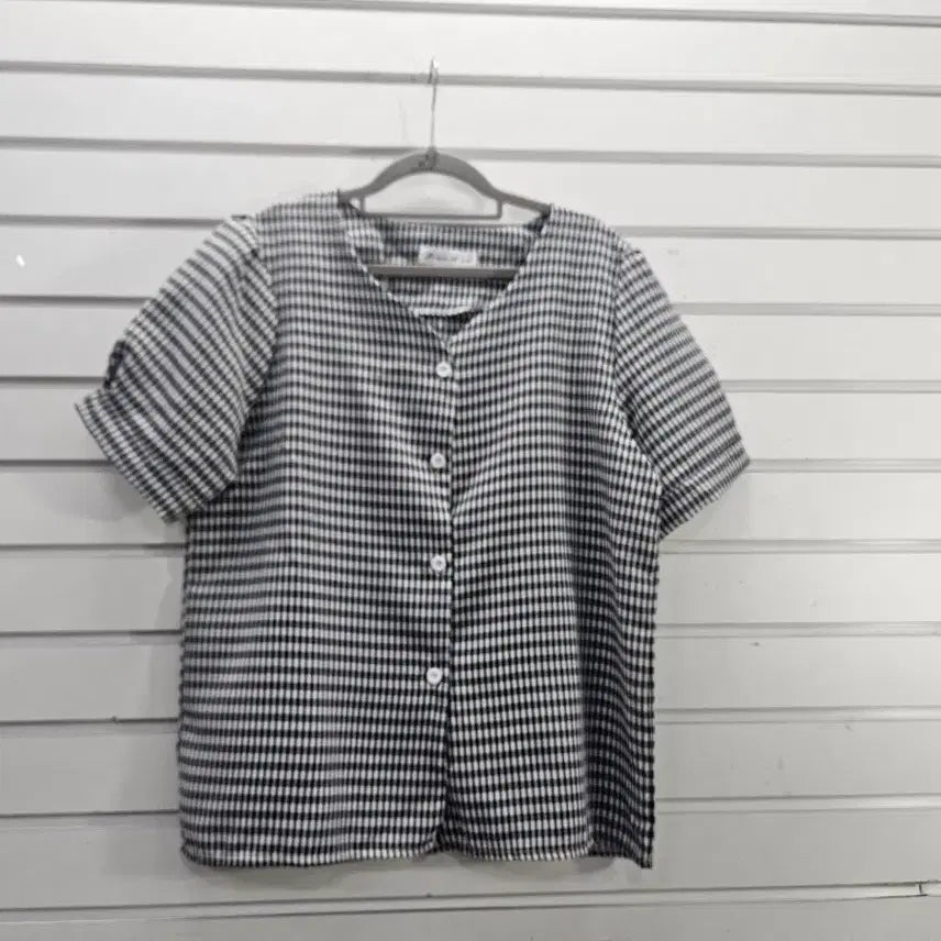[BUNJANG] Checkered Blouse / 체크 블라우스 66/보물찾기천사