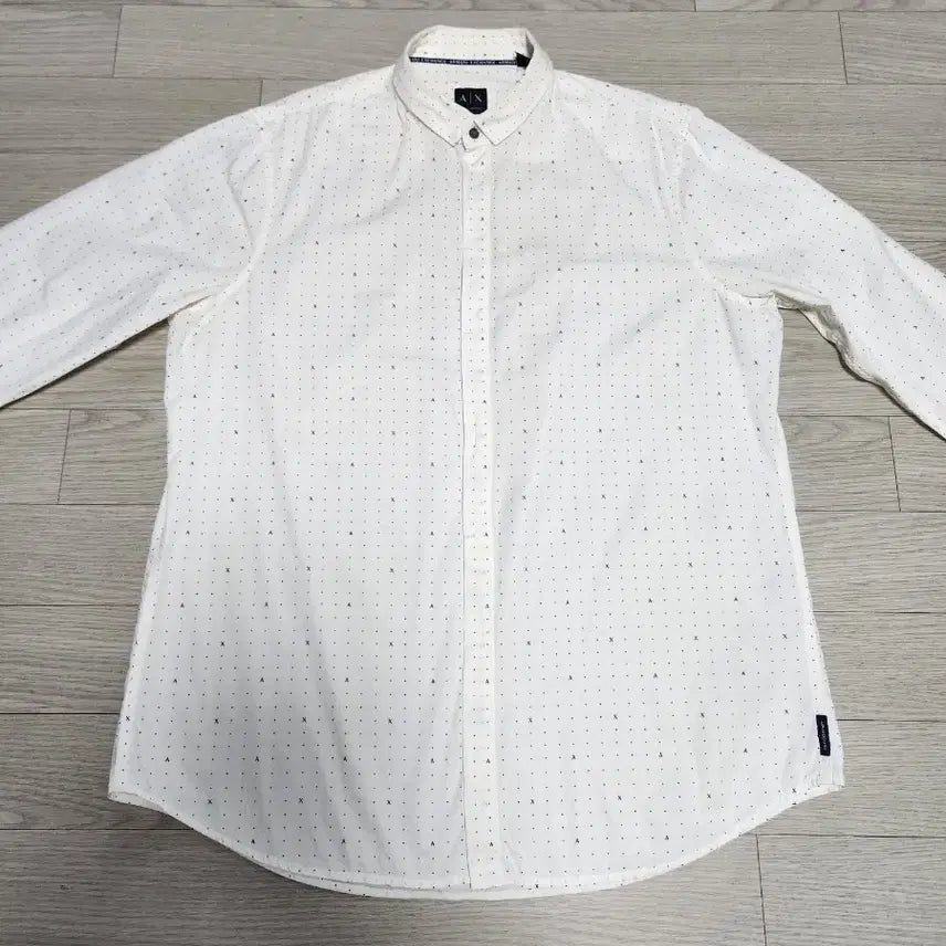 [BUNJANG] Armani Exchange Logo Pattern Long Sleeve Shirt (2XL) / (2XL)아르마니 익스체인지 로고 패턴 남성 셔츠