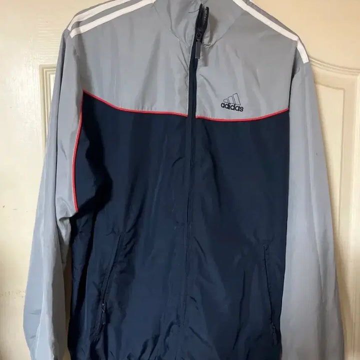 [BUNJANG] Adidas Windbreaker Navy/Gray / 아디다스 바람막이 네이비/회색