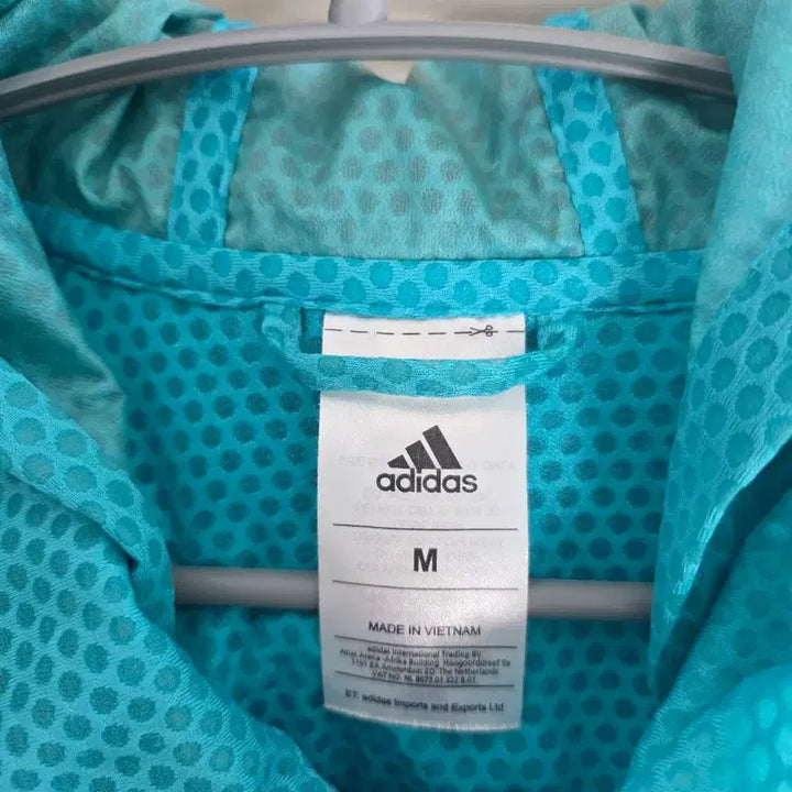 [BUNJANG] Adidas Aqua Blue Windbreaker Jacket M / 아디다스 아쿠아 블루 바람막이 자켓 M