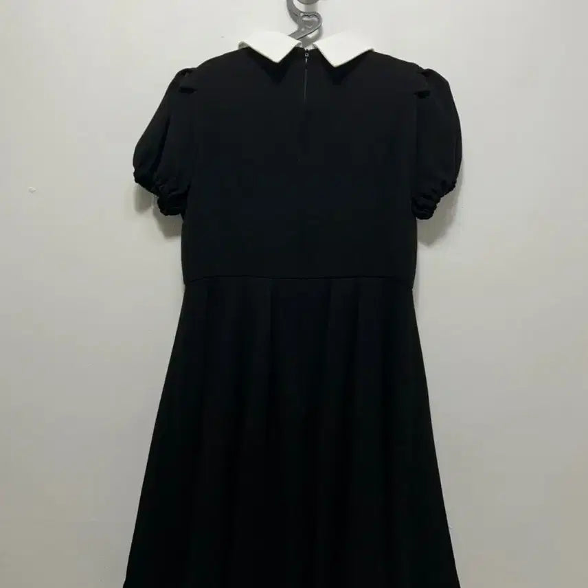 [BUNJANG] Black and White Collar Short Sleeve Dress S / 블랙 화이트 카라 반팔 원피스 S