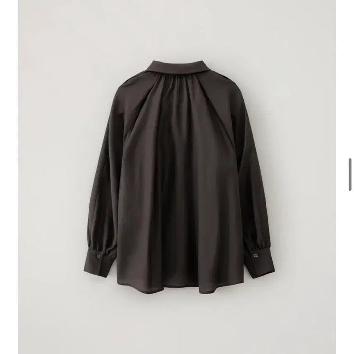 [BUNJANG] EAAH Tie Shirring Blouse Taupe / [EAAH 이아] 타이 쉬링 블라우스