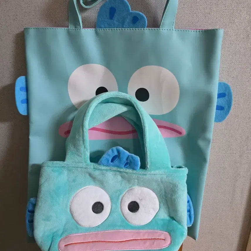[BUNJANG] Sanrio Hangyodon Canvas Tote Bag Shoulder Bag / 산리오 한교동 토트백 숄더백