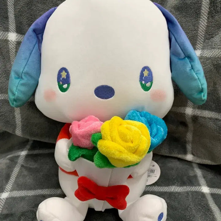 [BUNJANG] Sanrio Pochacco Twinkle Flower Bouquet Rare Plush Doll / 산리오 포차코 트윙클 플라워 꽃다발 희귀 레어 인형